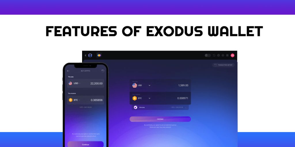 Features of Exodus wallet