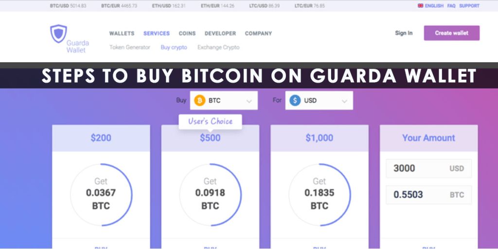 Steps to Buy Bitcoin on Guarda Wallet