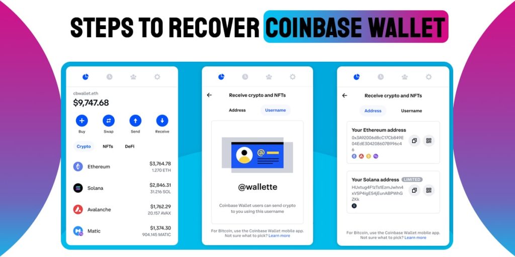 Steps to Recover the Coinbase Wallet: