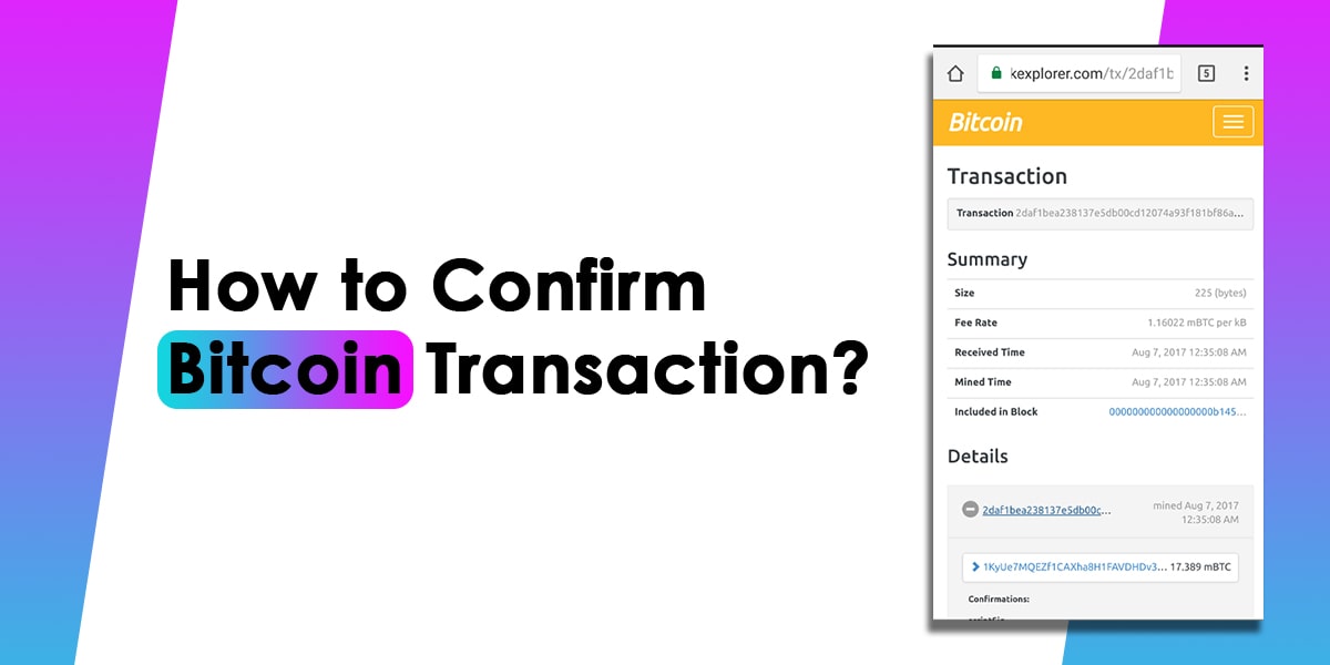 How to Confirm Bitcoin Transaction