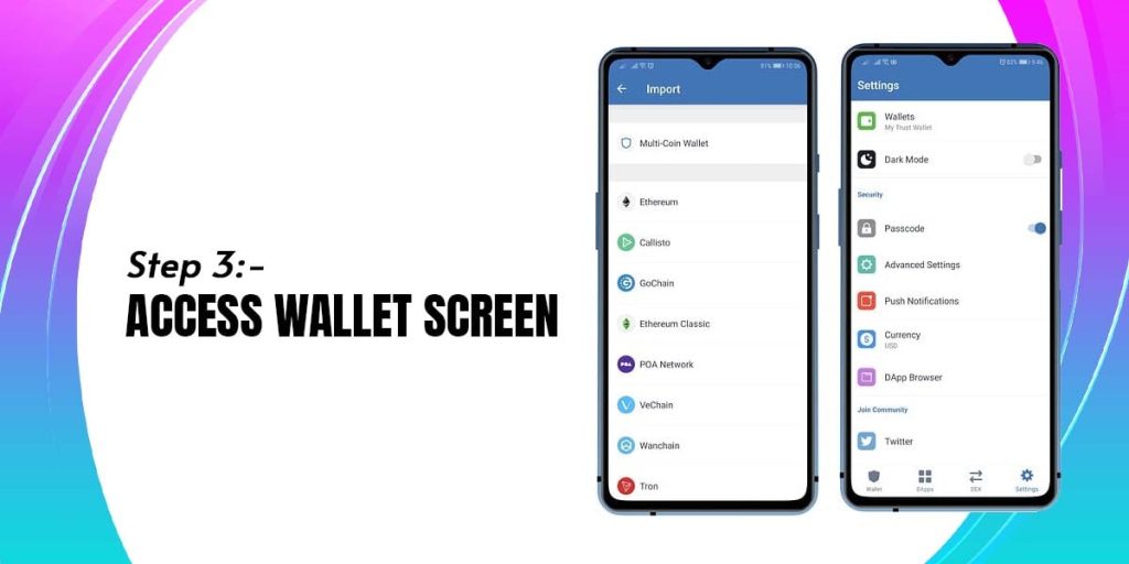 Access Wallet Screen