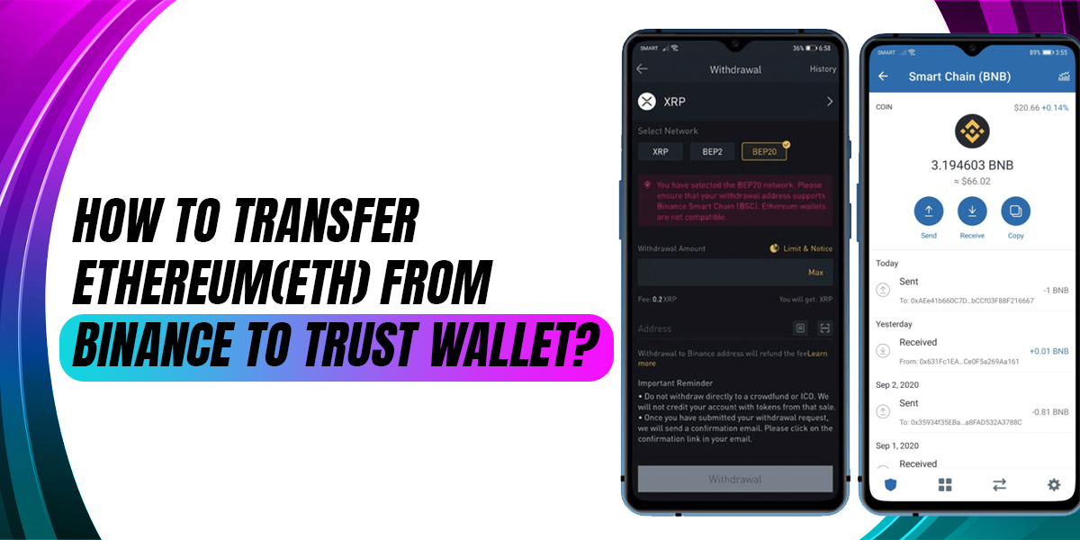 How To Transfer Ethereum(ETH) From Binance To Trust Wallet