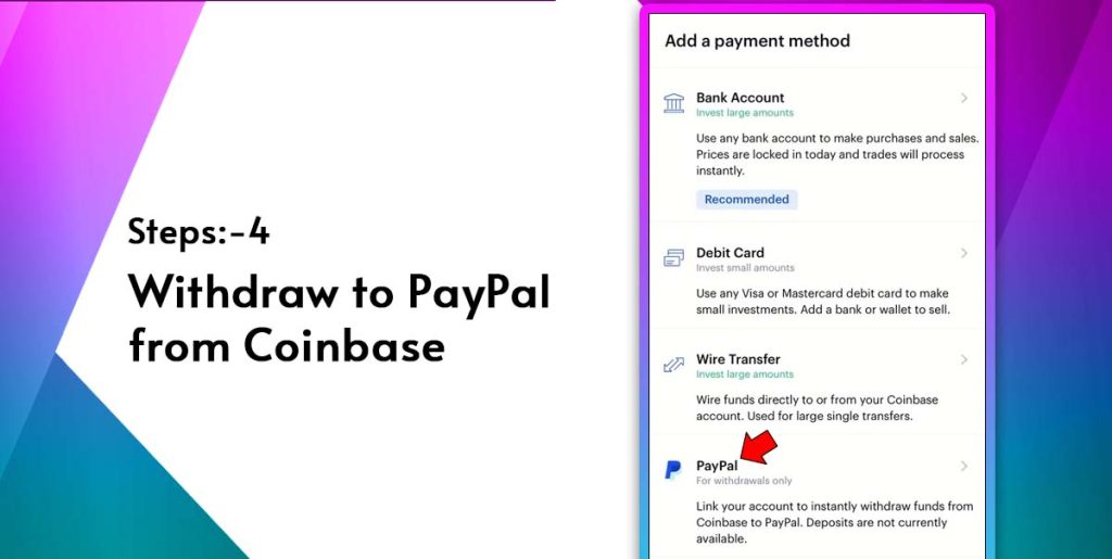 Withdraw To PayPal From Coinbase