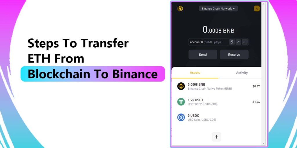 Steps to Transfer ETH From Blockchain to Binance