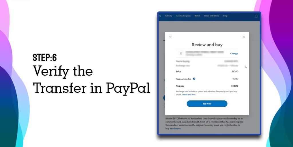 Verify the Transfer in PayPal