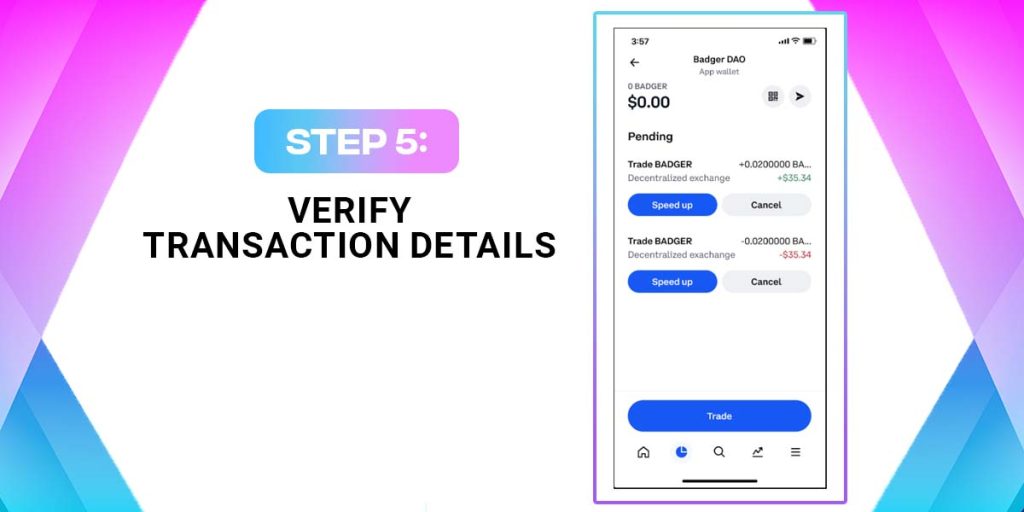 Verify transaction details 