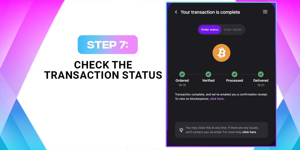 Check the Transaction Status