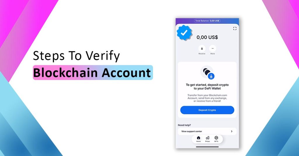 Steps to Verify Blockchain Account
