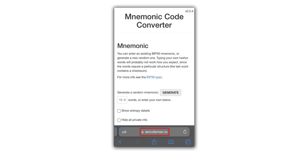 Visit the Mnemonic Code Converter Site