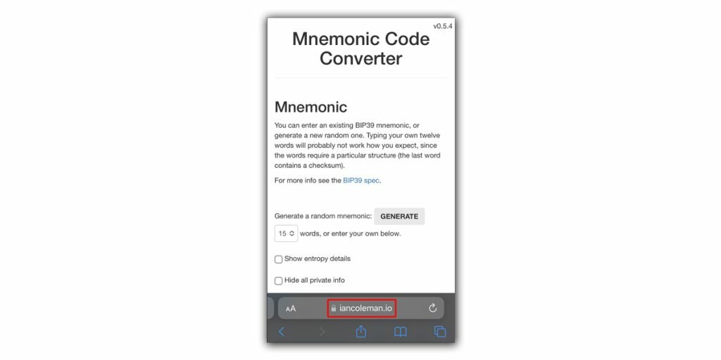 Visit the Mnemonic Code Converter Site