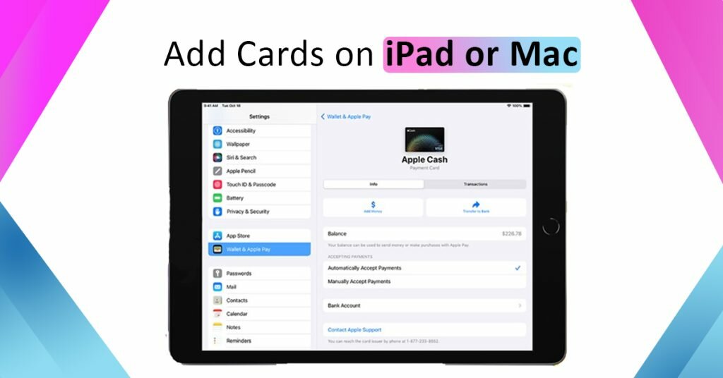 Add Cards on iPad or Mac