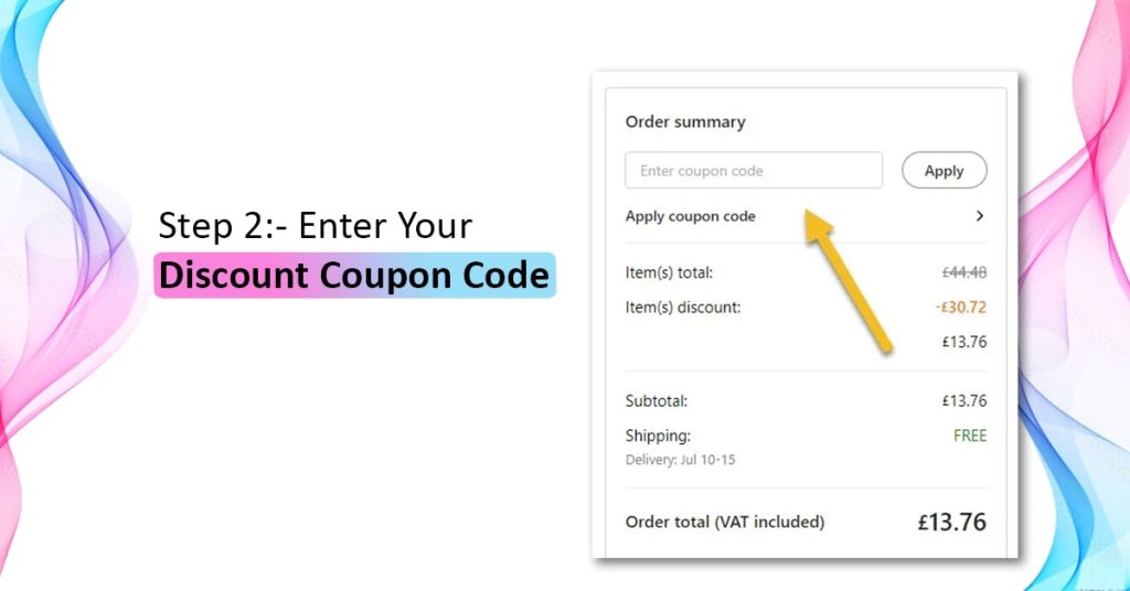 Enter your discount coupon code